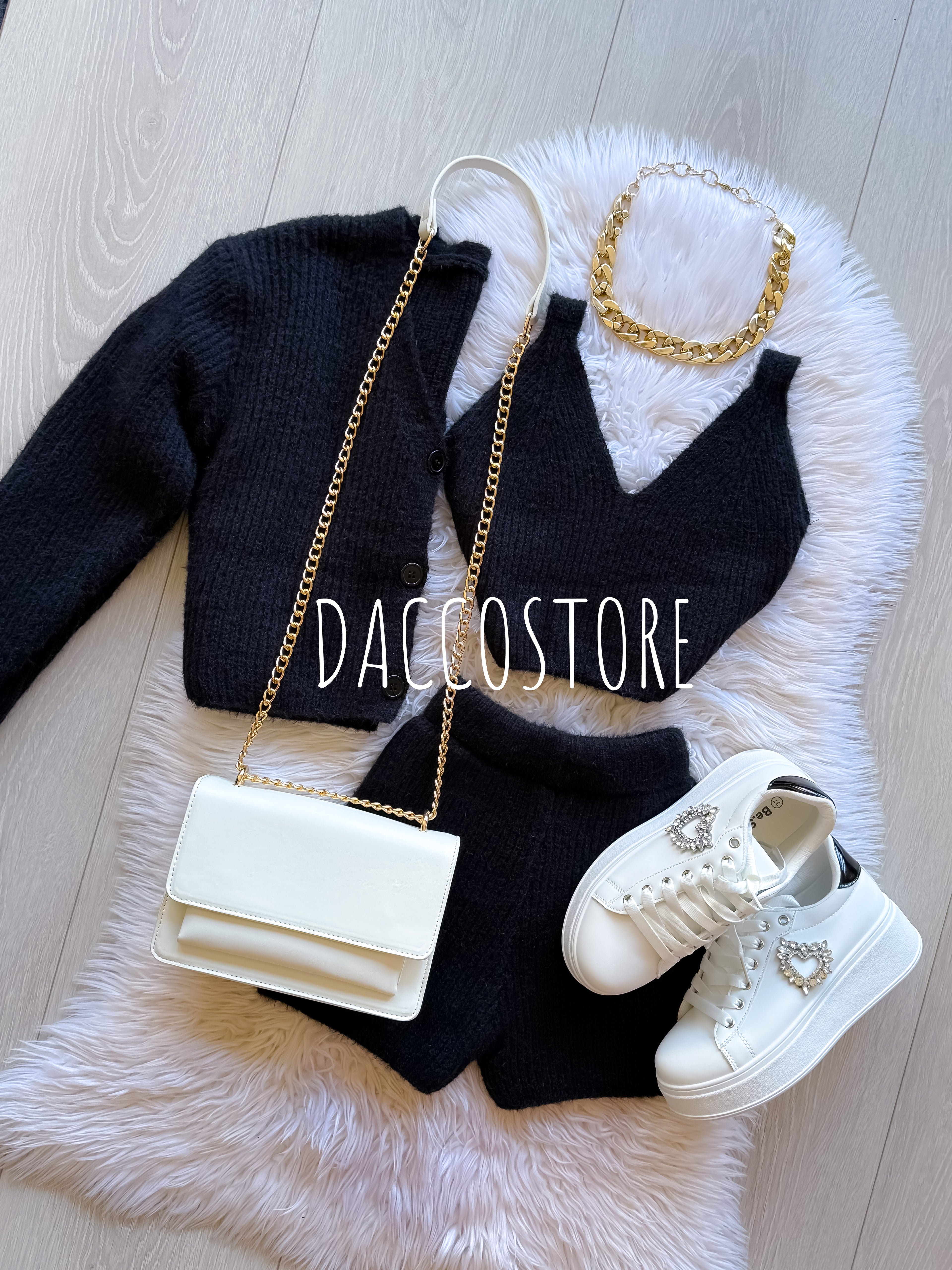Conjunto Cardigan, Top e Calção