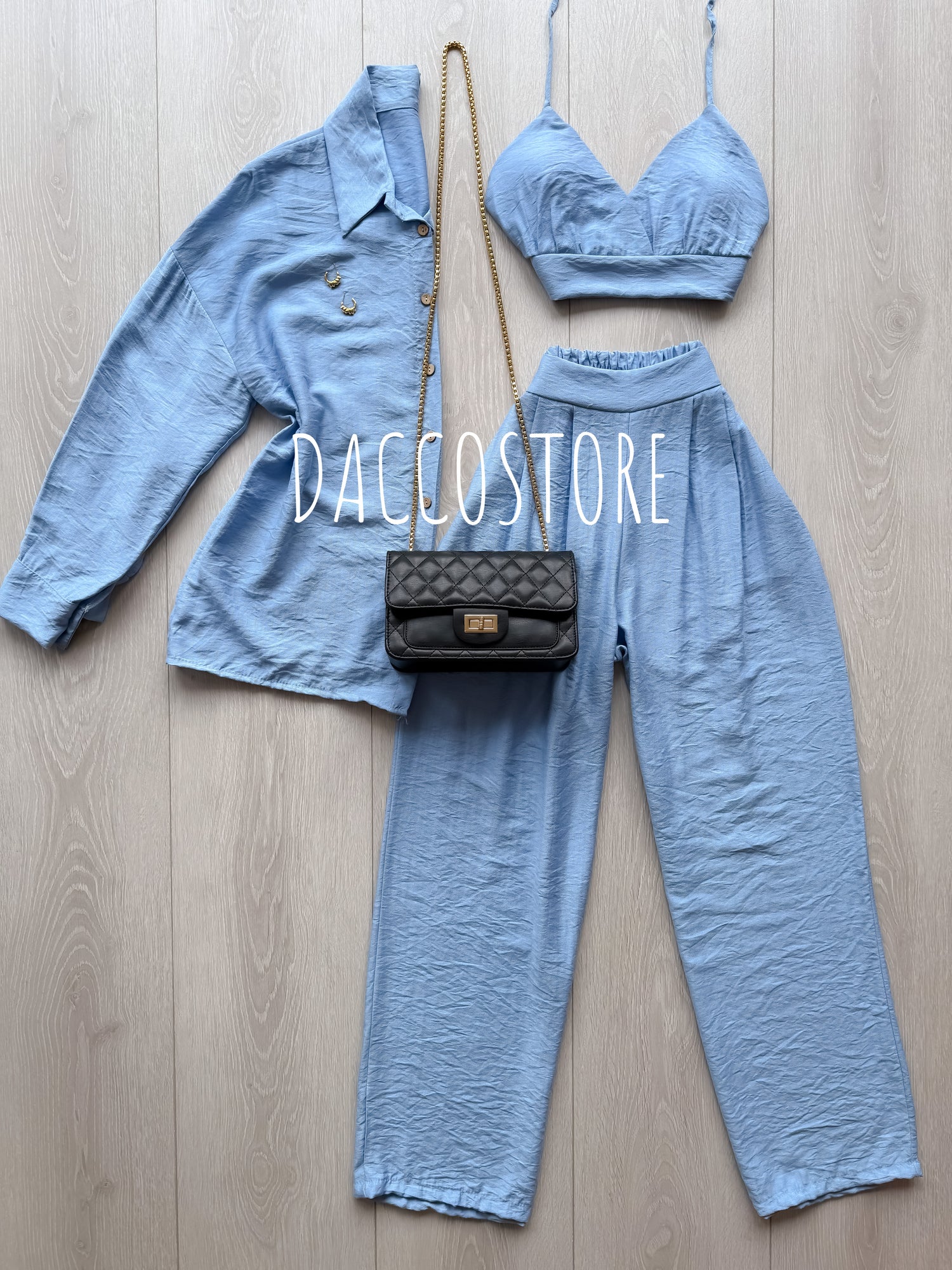 Conjunto Top, Camisa e Calça