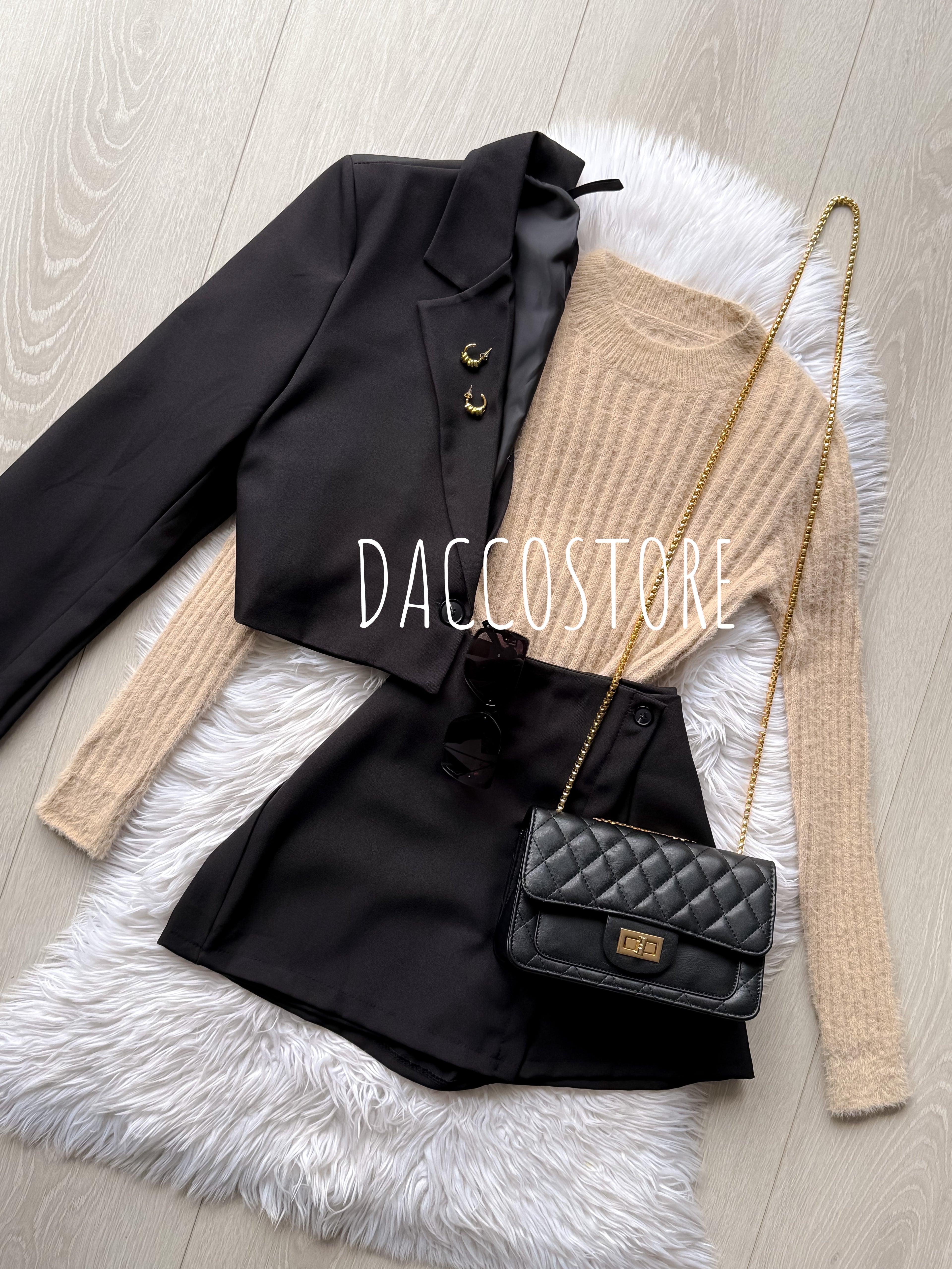 Conjunto falda blazer y shorts