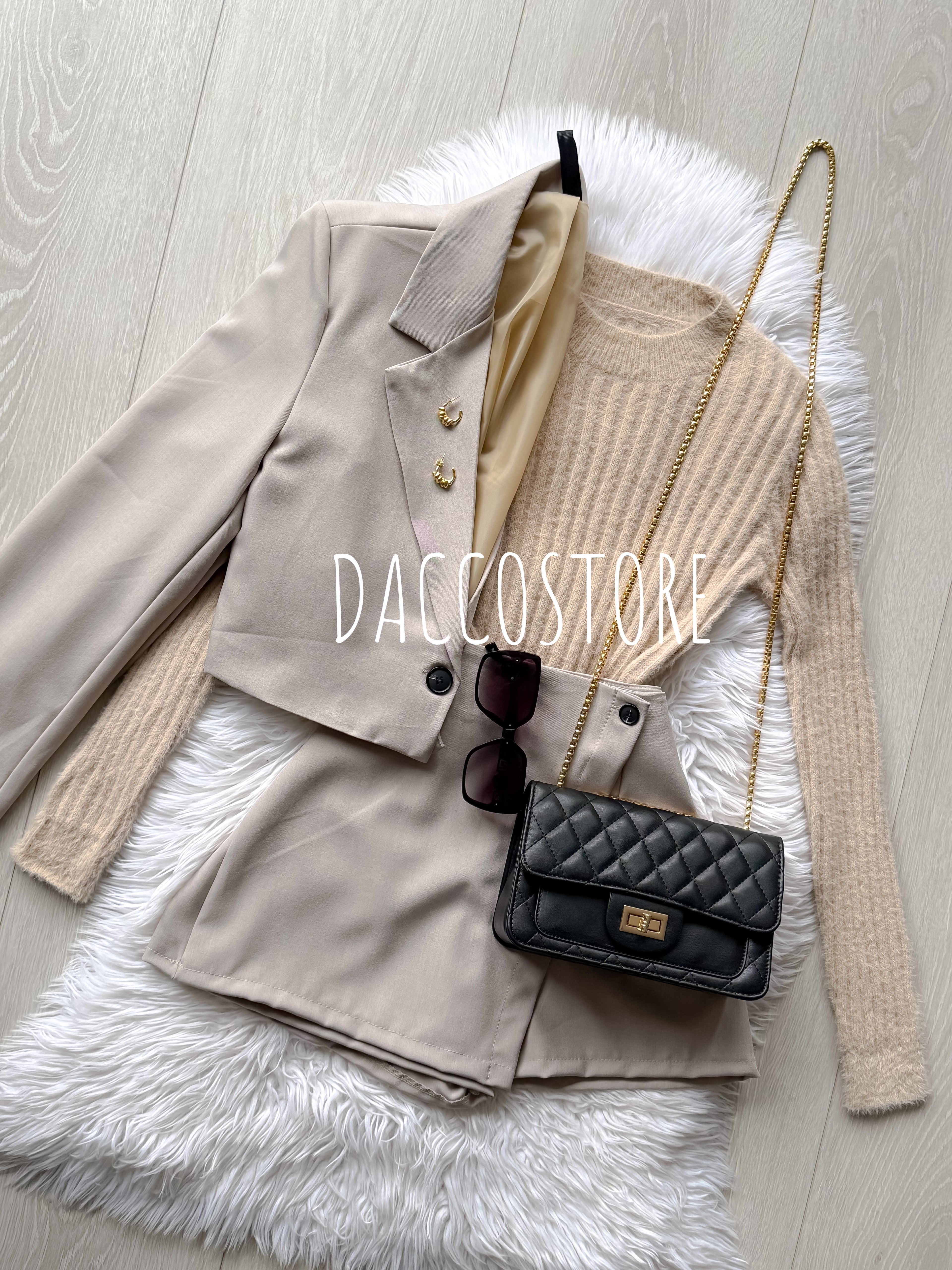 Conjunto falda blazer y shorts