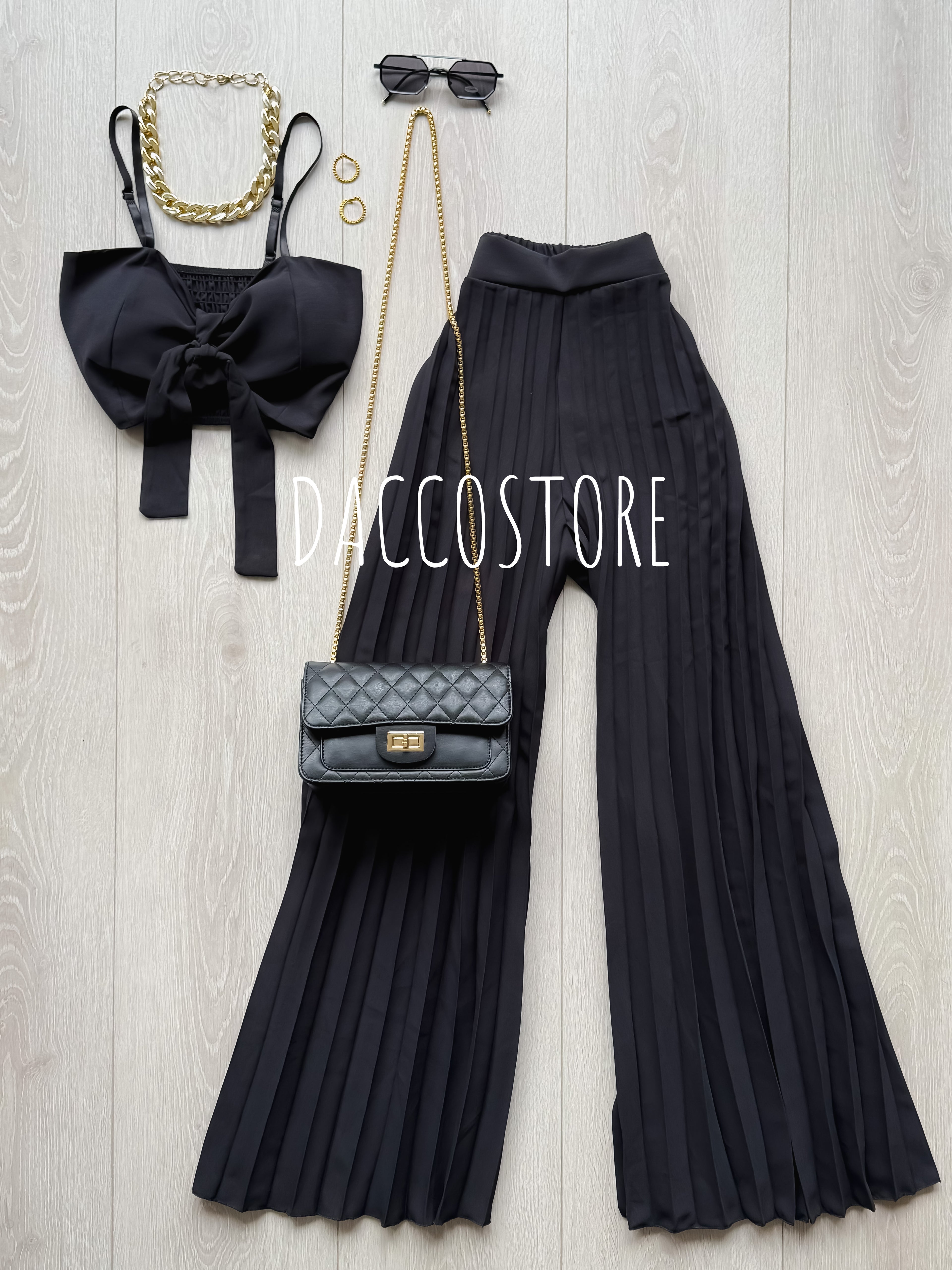 Conjunto Top e Calça Plissada
