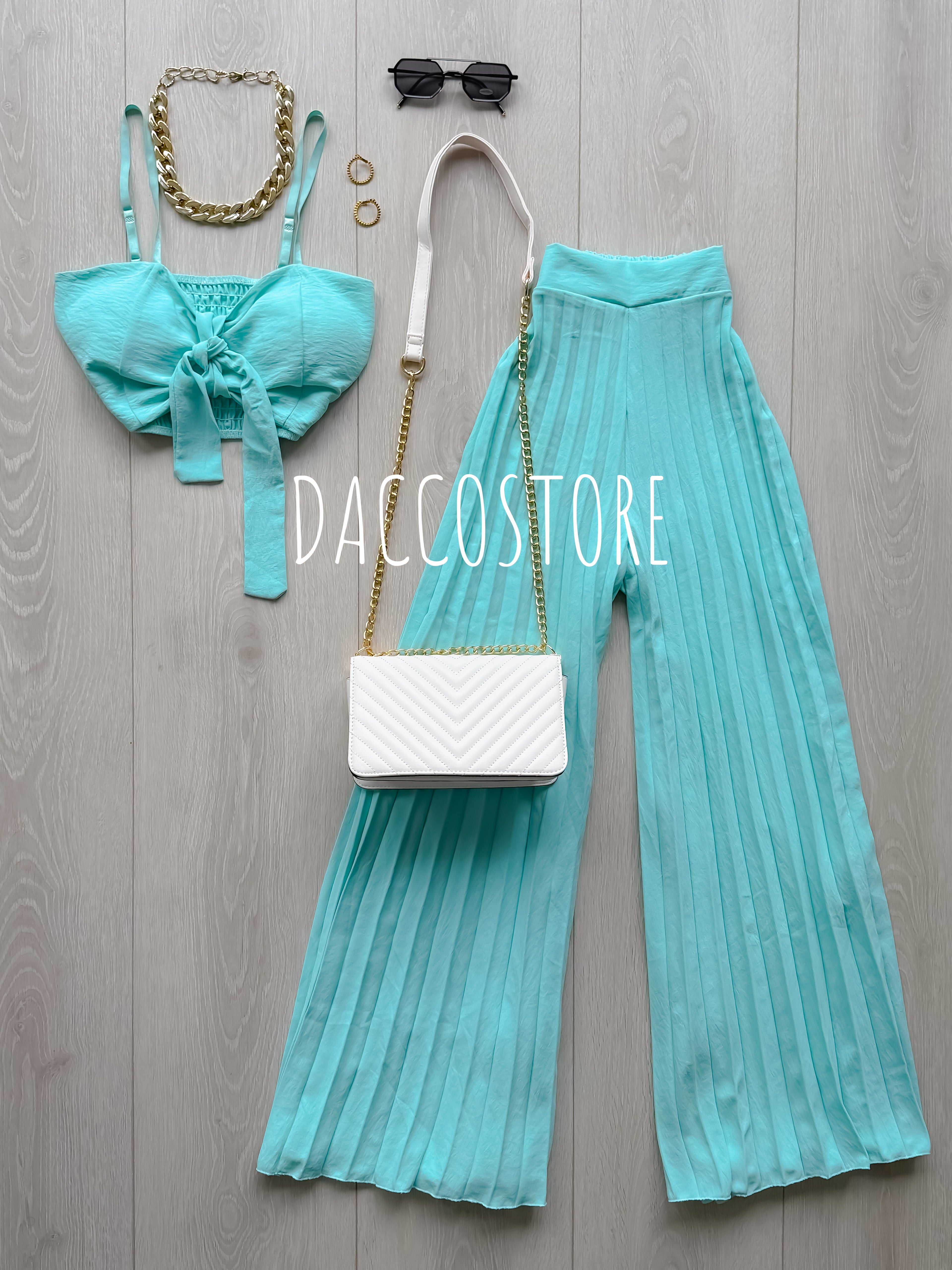 Conjunto Top e Calça Plissada