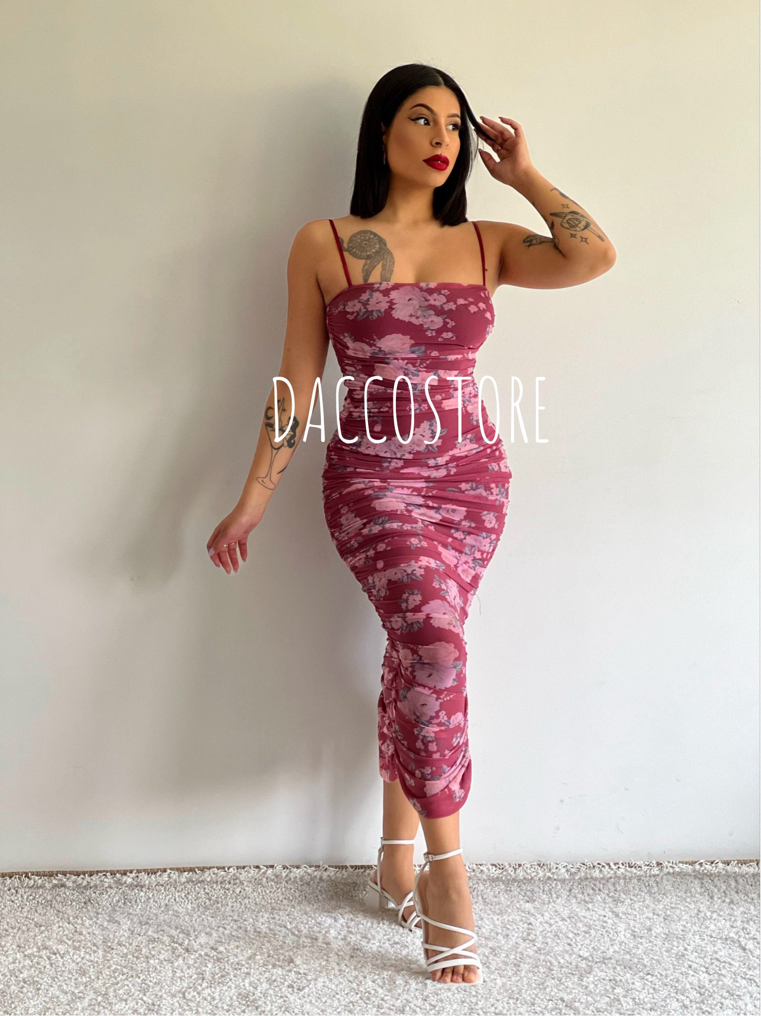 Vestido Flores Midi