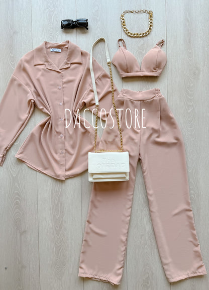 Conjunto Top, Camisa e Calça