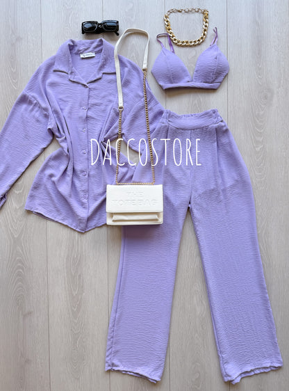 Conjunto Top, Camisa e Calça