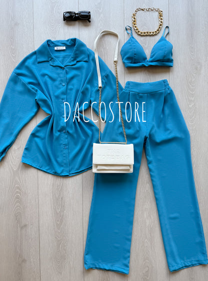 Conjunto Top, Camisa e Calça