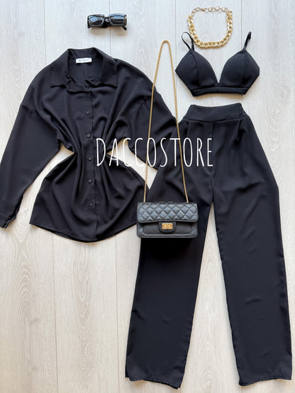 Conjunto Top, Camisa e Calça