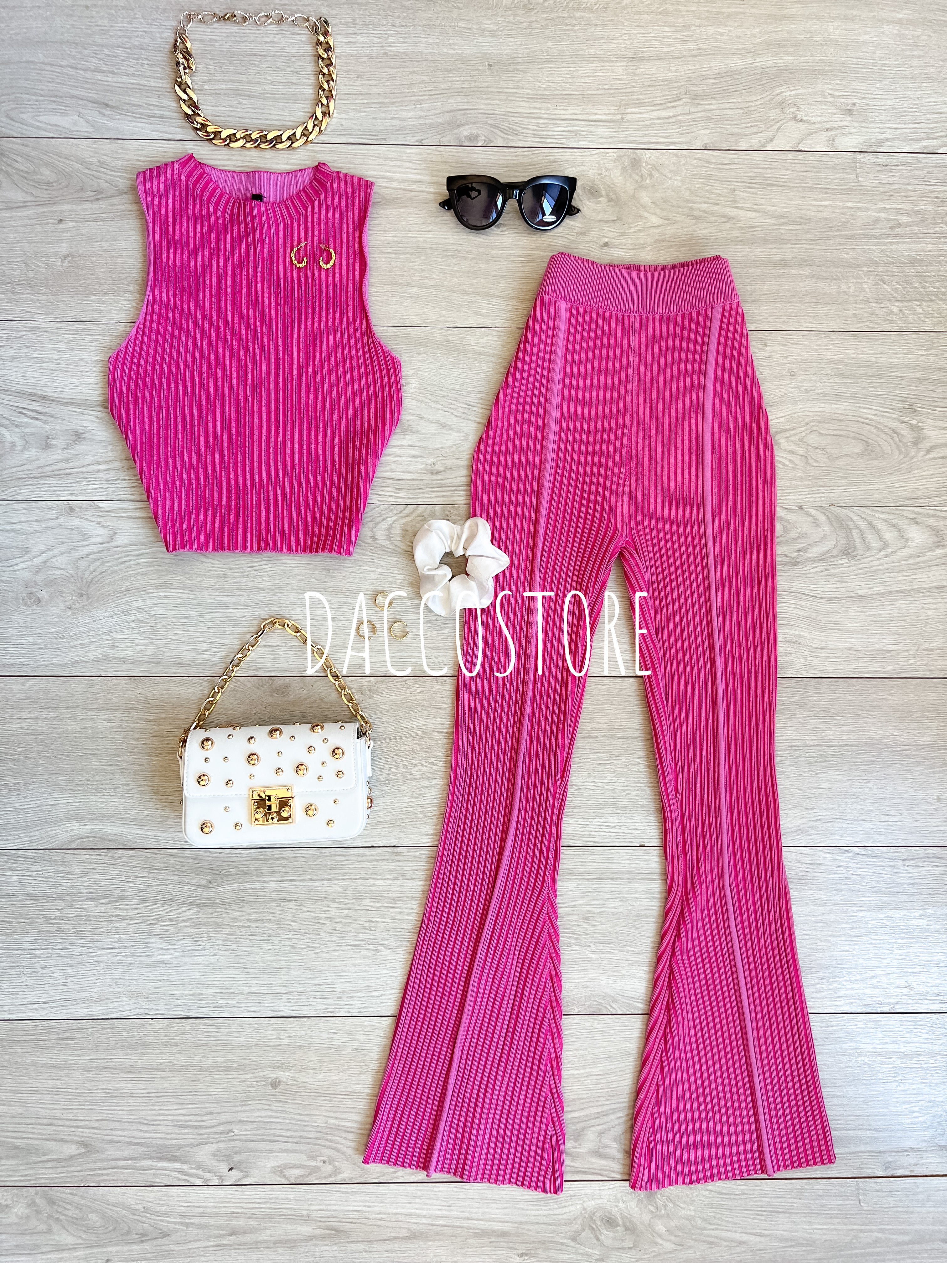 Top and flared pants set