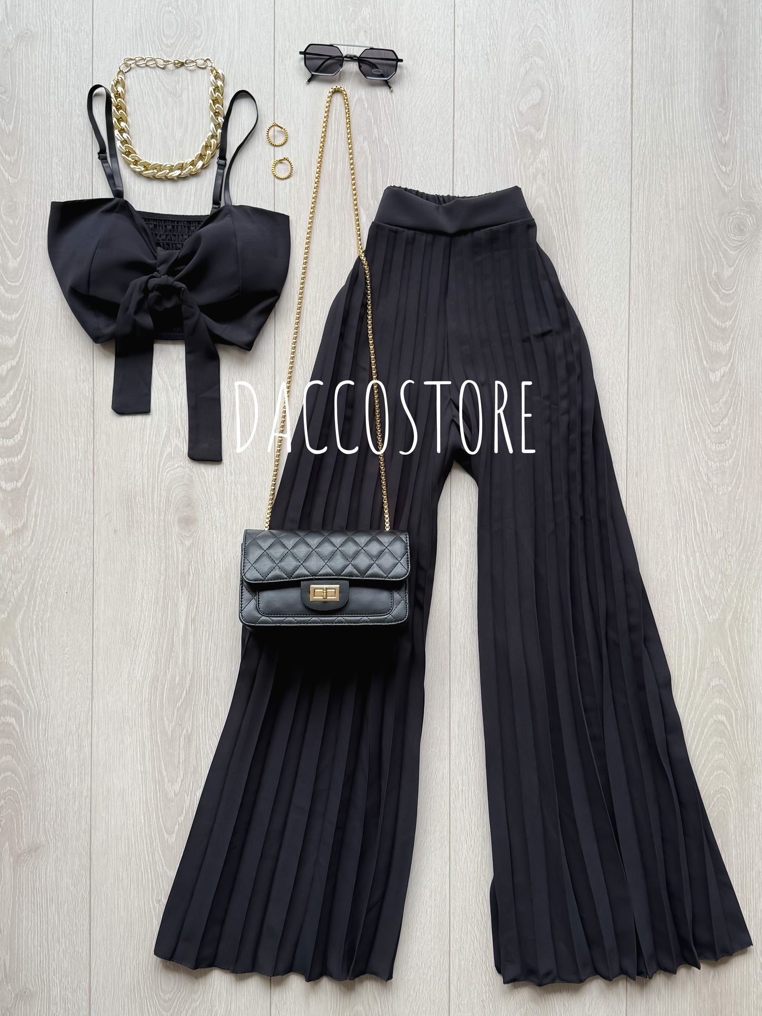 Conjunto Top e Calça Plissada