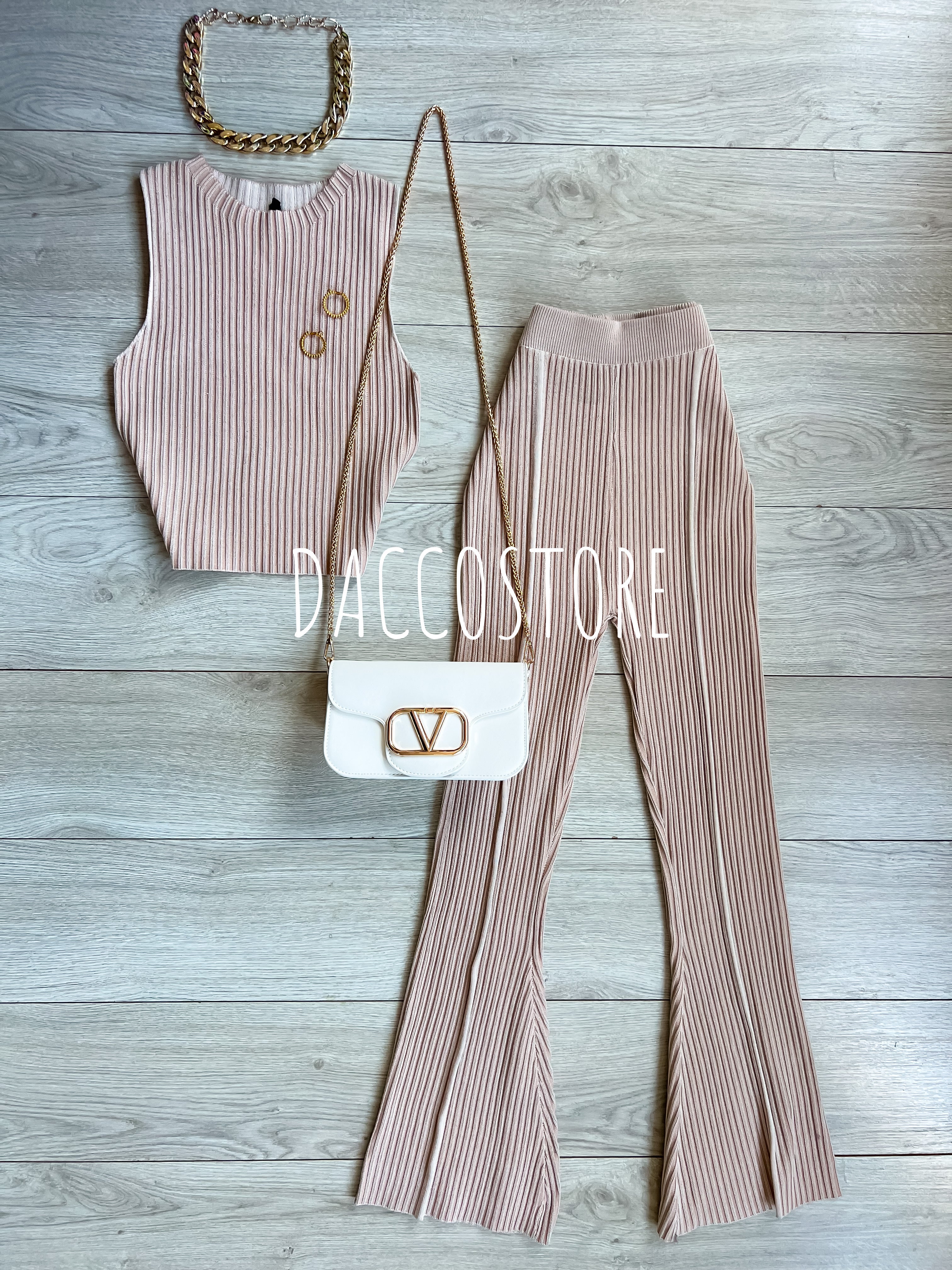 Top and flared pants set