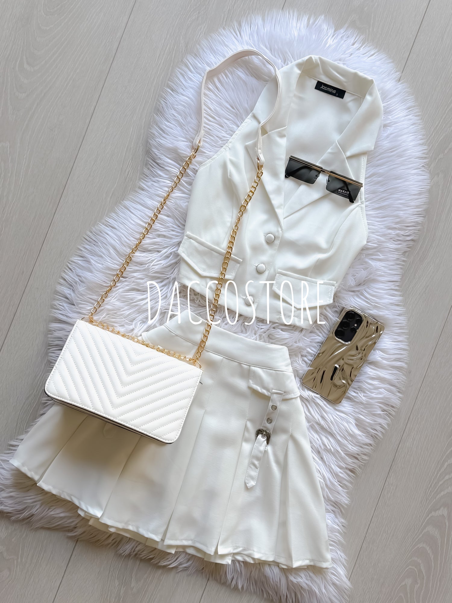 Conjunto Colete e Saia Calção