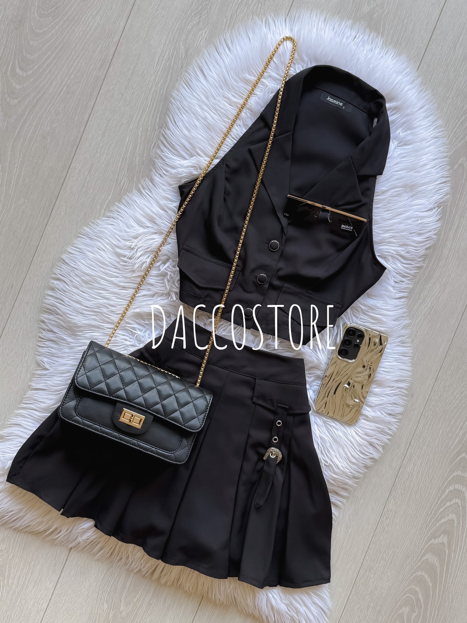 Conjunto Colete e Saia Calção